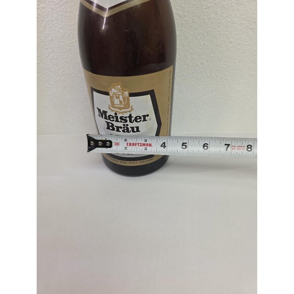 Vintage Collectible Meister Brau Premium Draft Beer Bottle Half Gallon Unique - Picture 7 of 8